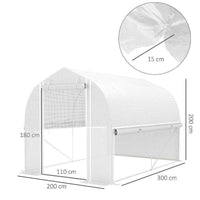 Foliengewächshaus 3×2×2 m Garten Gewächshaus