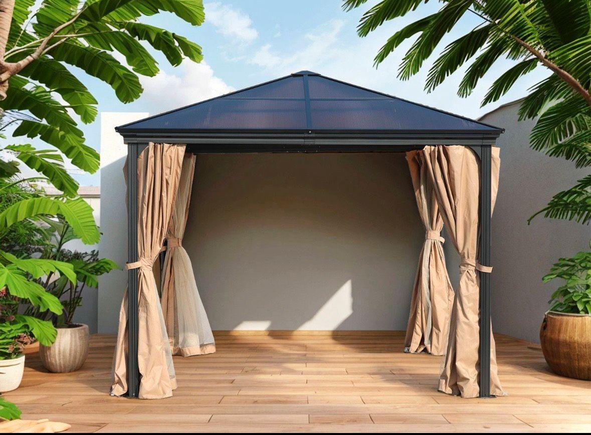 Pavillon 3x3m mit Vorhängen