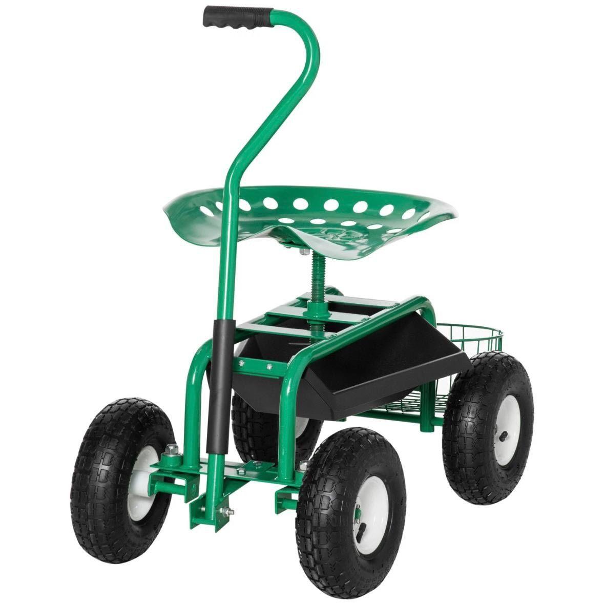 Gartenwagen mit Sitz Rollsitz Gartenarbeit