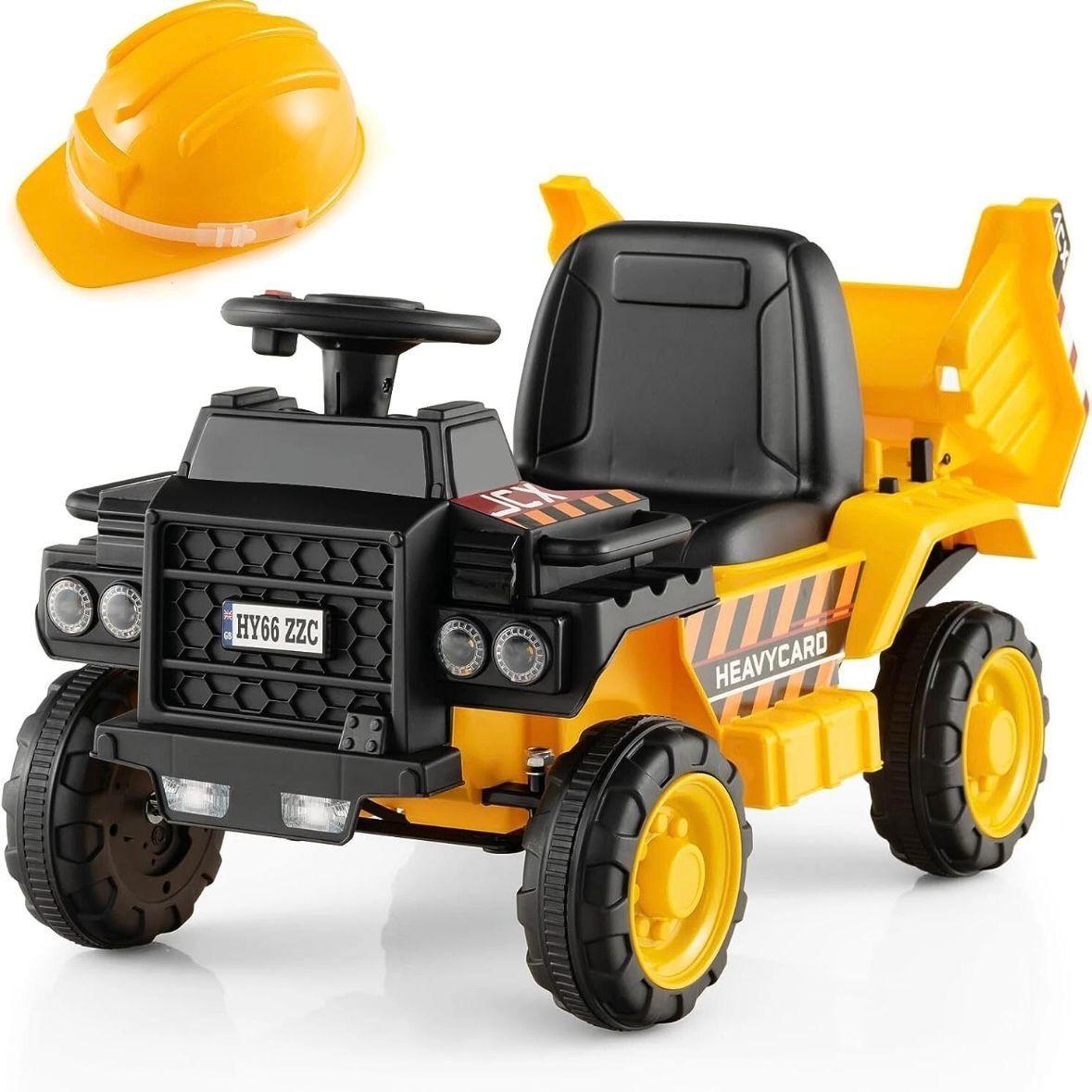 Kinder Elektro-Muldenkipper 6V Kippmulde & Helm