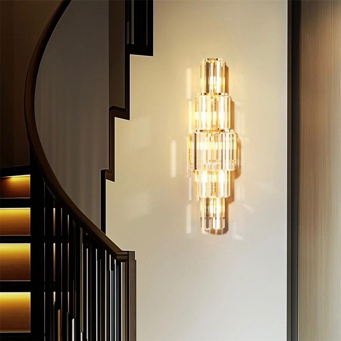 Kristall-Wandleuchte LED dimmbar luxuriöses Design