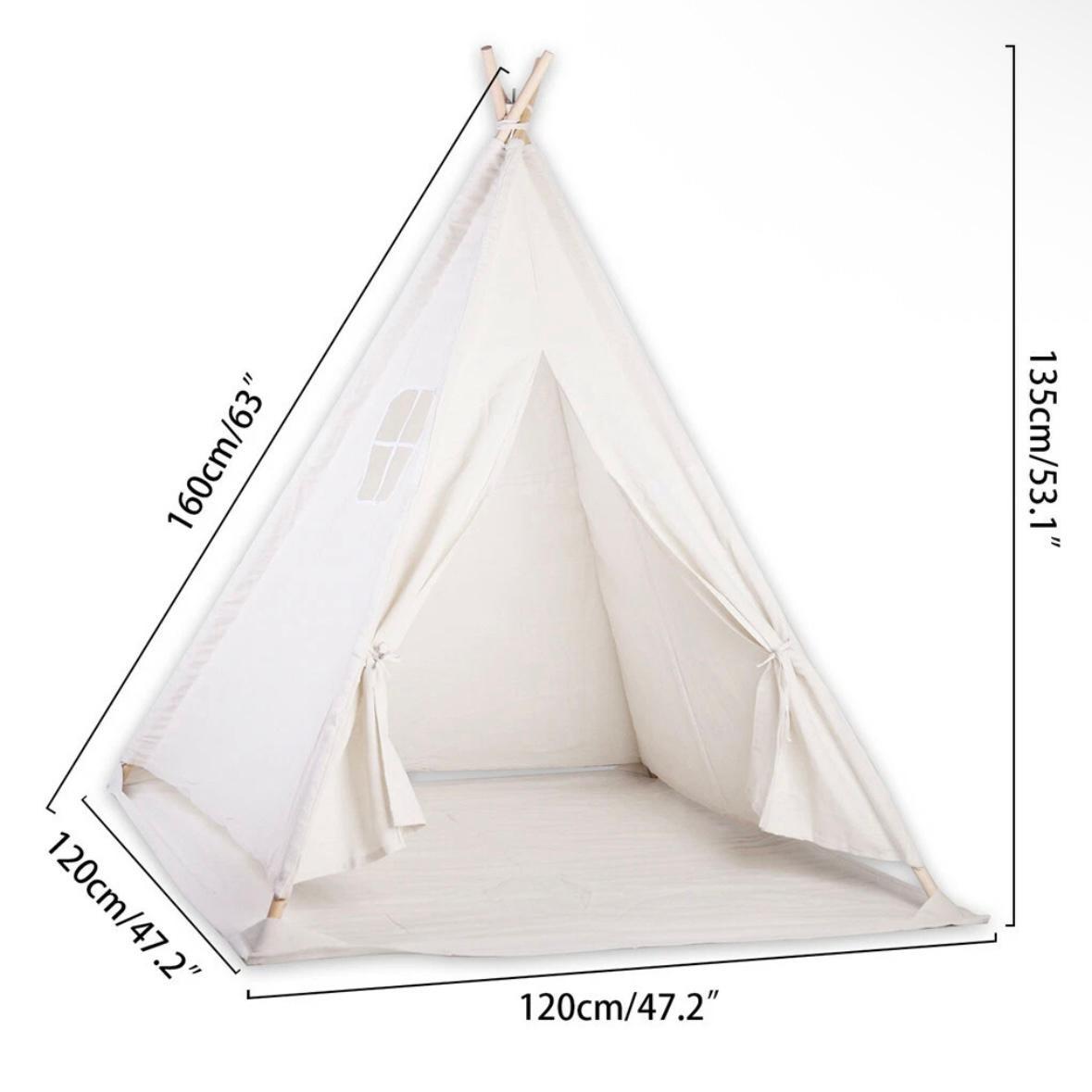 Kinder Tipi Zelt aus Baumwolle – Indoor & Outdoor Spielzelt