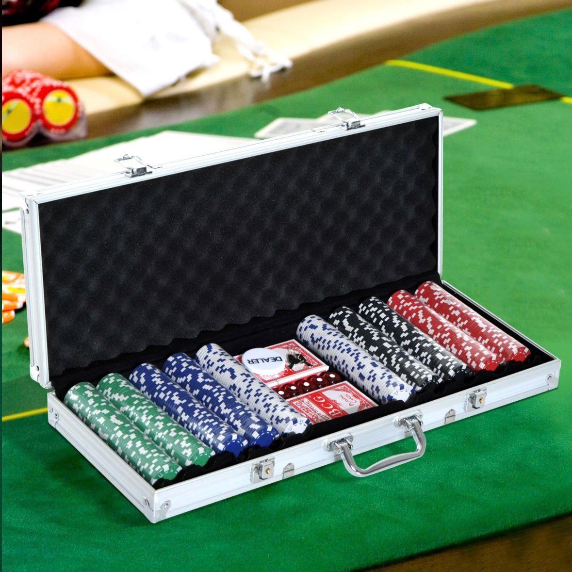 Pokerkoffer Set 500 Chips – Casino Komplettset
