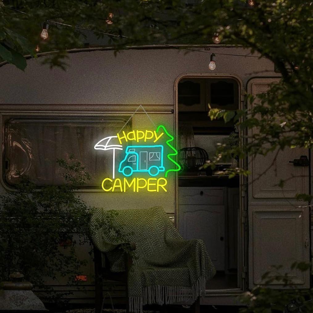 LED Neon Schild Happy Camper