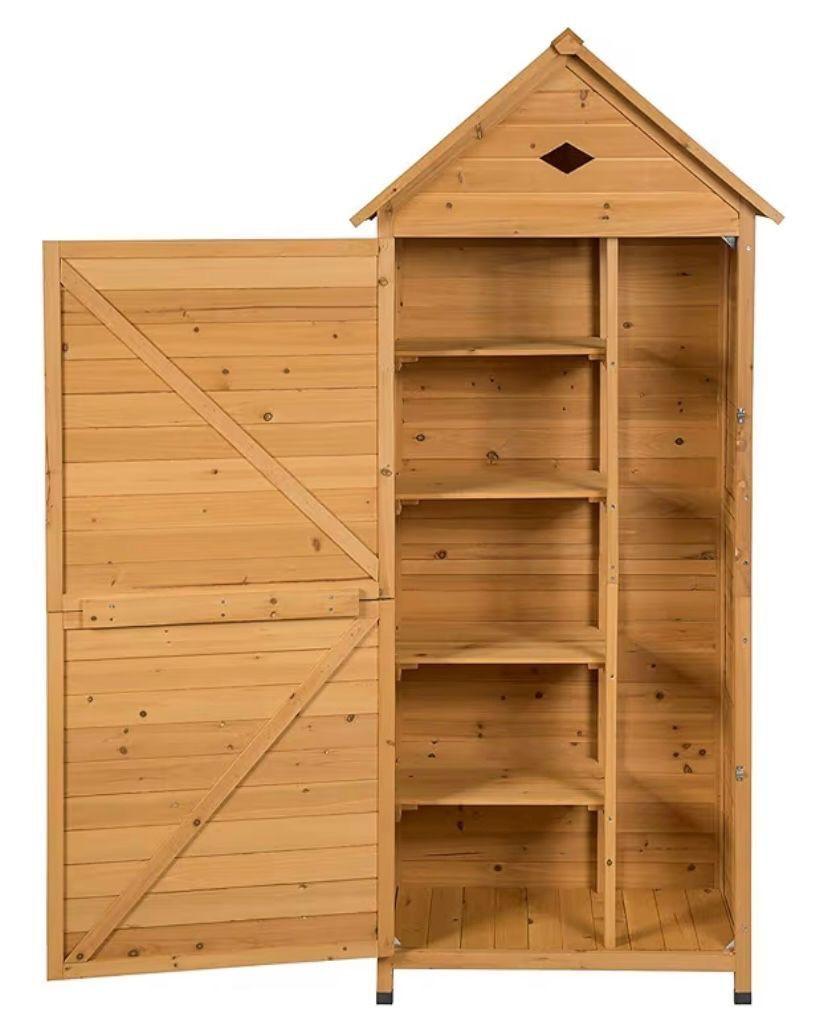 Gartenschrank Holz 177cm Geräteschrank Garten