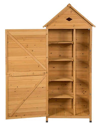 Gartenschrank Holz 177cm Geräteschrank Garten