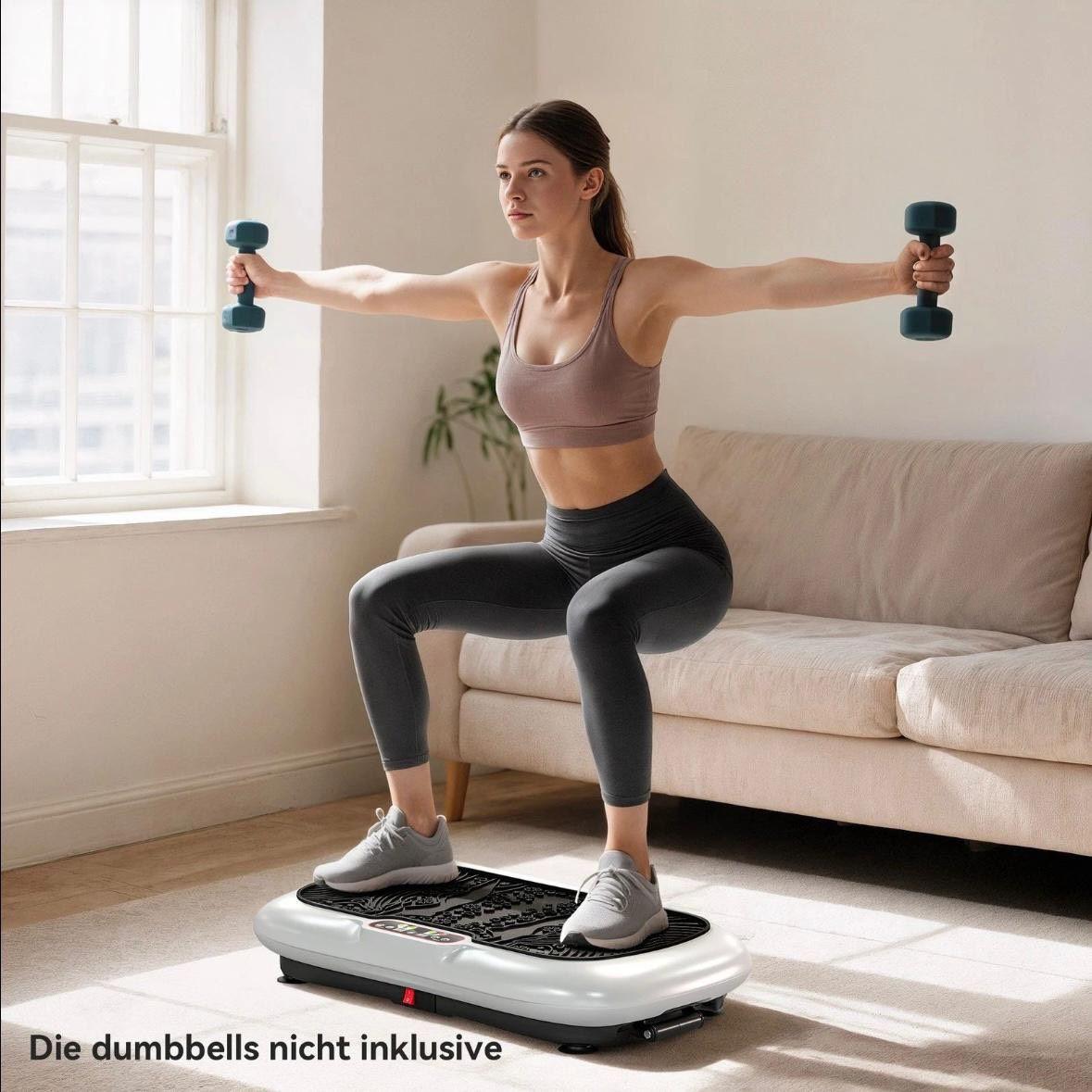 Vibrationsplatte mit Fitnessbändern