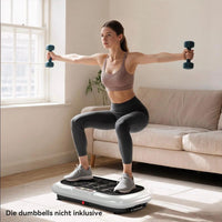 Vibrationsplatte mit Fitnessbändern