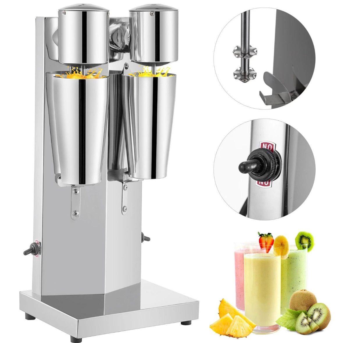 Milchshake Mixer Doppelkopf Edelstahl