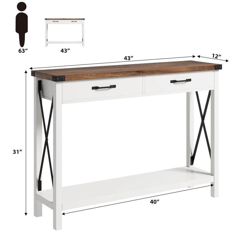 Konsolentisch Flur 110cm Holzoptik