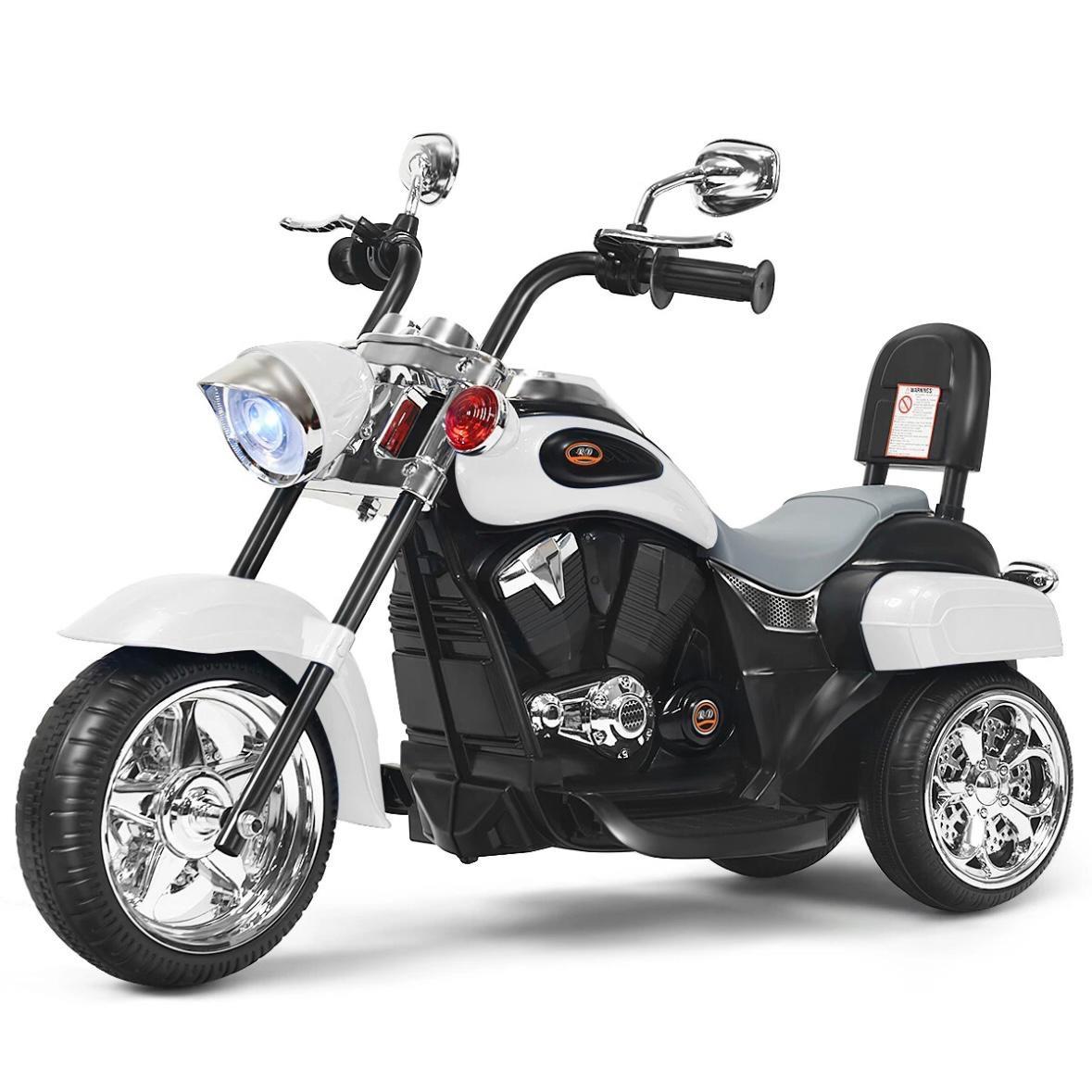 Elektrisches Kinder-Motorrad Dreirad Weiß
