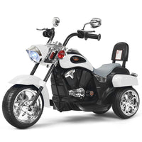 Elektrisches Kinder-Motorrad Dreirad Weiß