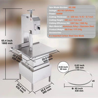 Elektrische Knochensäge 2200W Edelstahl Fleisch- & Knochensäge
