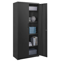 2er Set Aktenschrank abschließbar 4 verstellbaren Einlegeböden 180 cm
