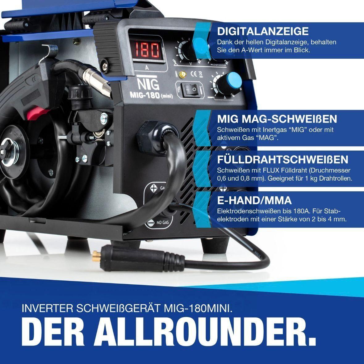 MIG MAG MMA Schweißgerät 180A Inverter