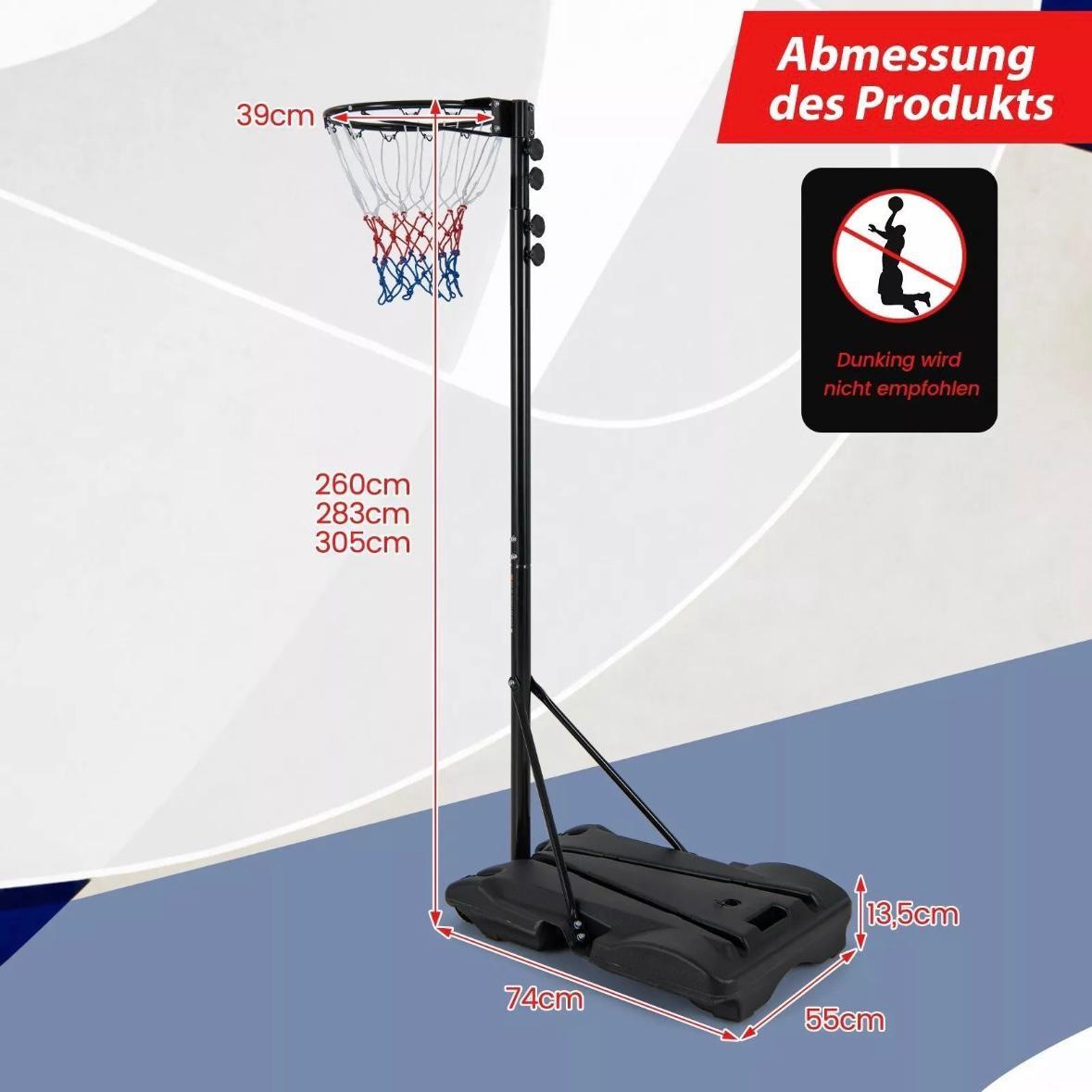 Höhenverstellbarer Basketballkorb flexibel & mobil