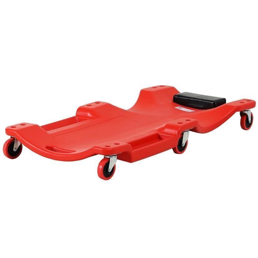 Werkstattliege Rollbrett Rot