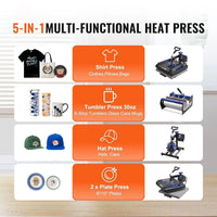 8in1 Heißpresse Multifunktionale Transferpresse