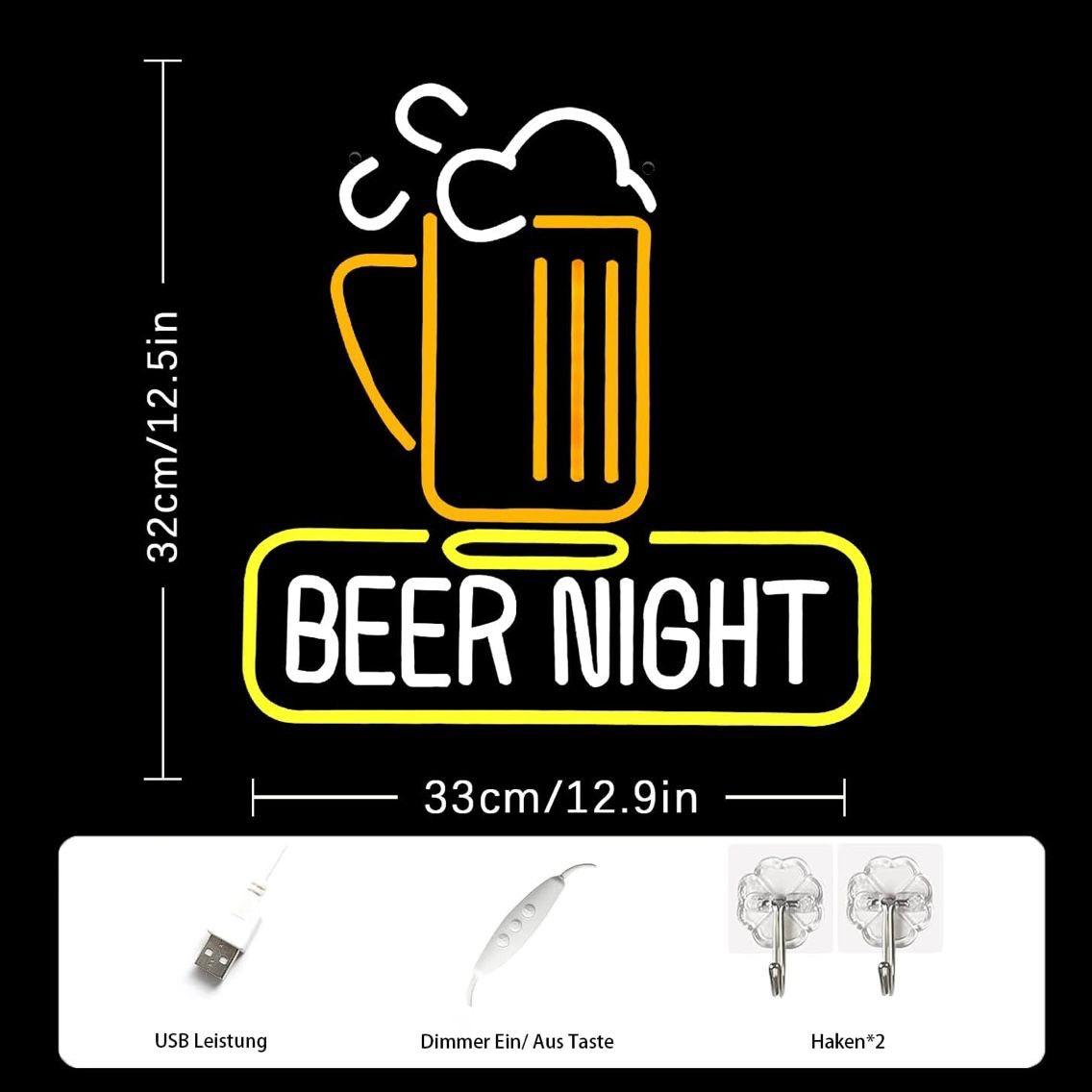 LED Neon Schild Beer Night