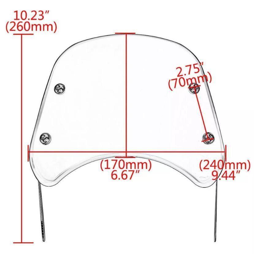 Motorrad Windschild Scheinwerfer Halter 5–7 Zoll