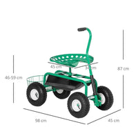 Gartenwagen mit Sitz Rollsitz Gartenarbeit