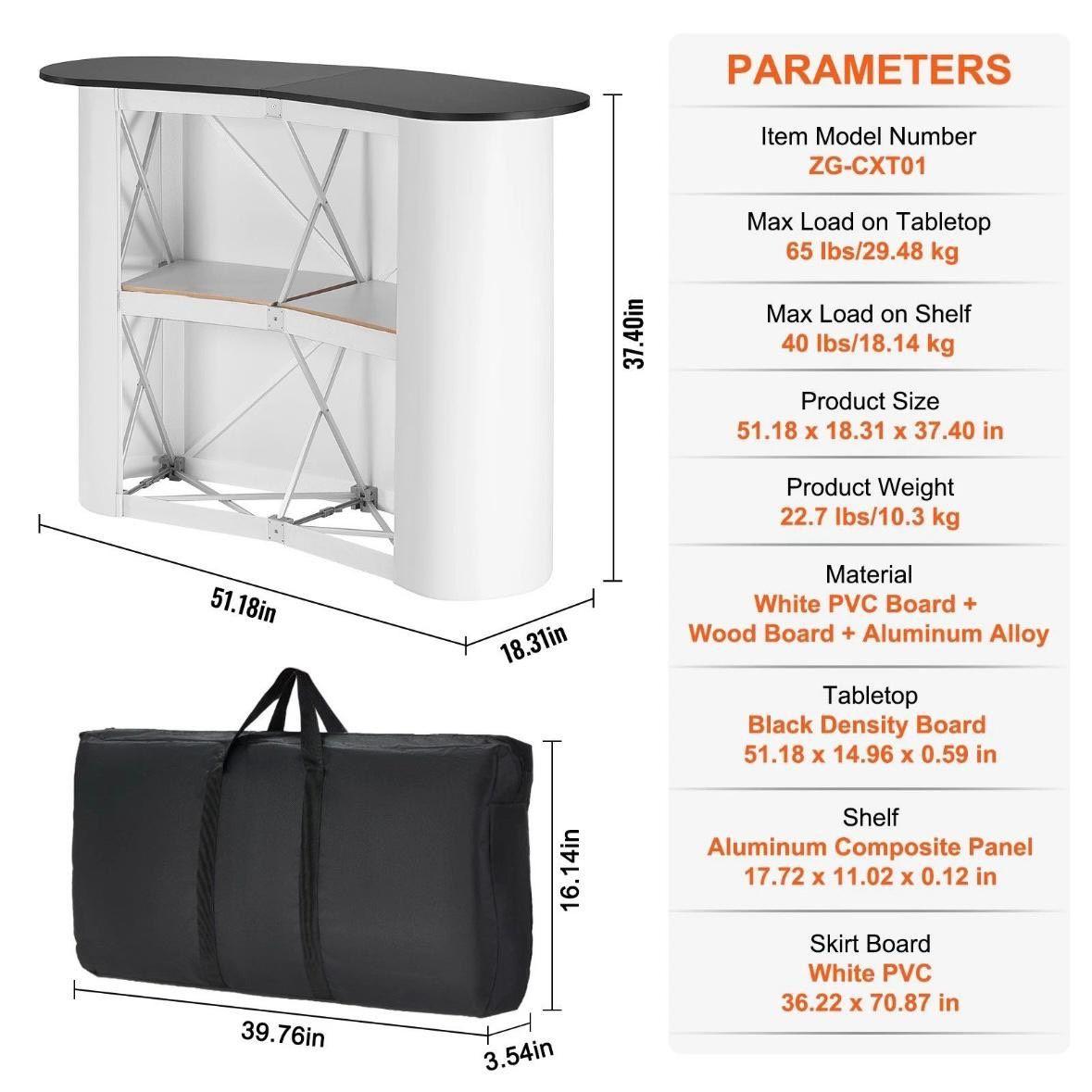 Mobiler Messetresen Promotionstand mit Stauraum & Holzplatte