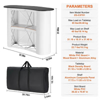 Mobiler Messetresen Promotionstand mit Stauraum & Holzplatte