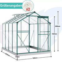 Aluminium Gewächshaus Gartenhaus Polycarbonat Garten