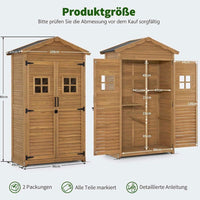 Gartenschrank Geräteschrank Holz Outdoor Geräteschuppen Garten