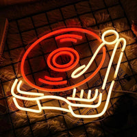 LED Neon Schild Schallplatten