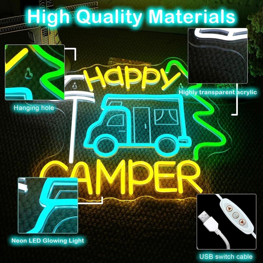LED Neon Schild Happy Camper