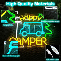 LED Neon Schild Happy Camper