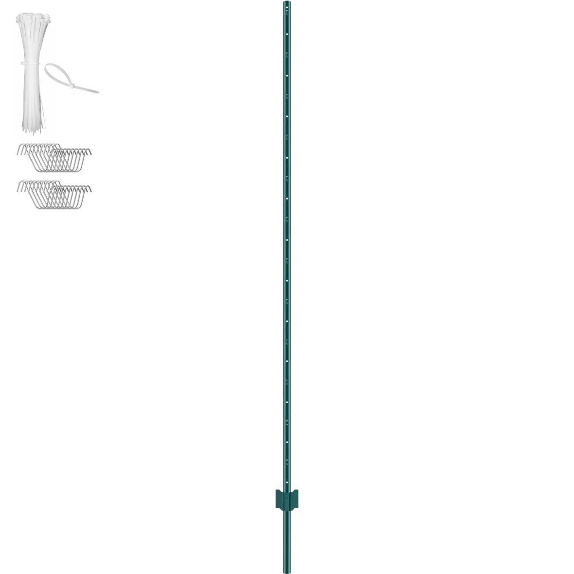 10er Set Zaunpfosten Metall 213cm