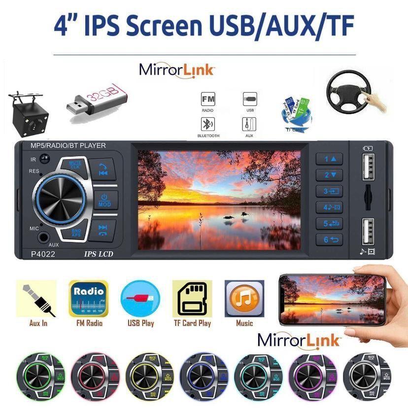 1 DIN Autoradio Bluetooth IPS Display USB AUX Freisprecheinrichtung