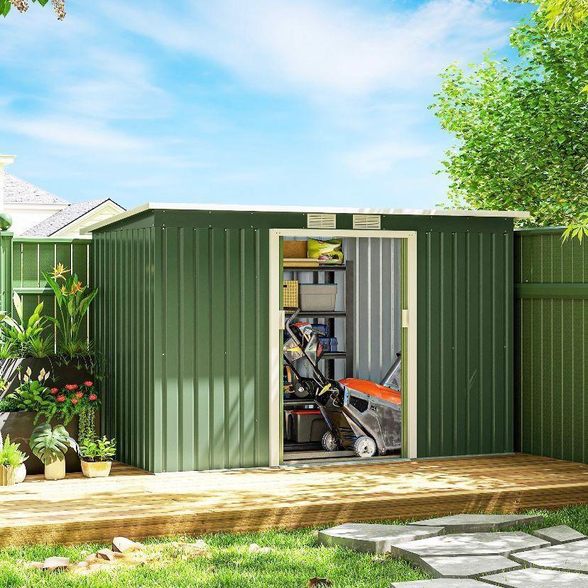 Metall Gerätehaus mit Schiebetür Fenster Gartenschuppen