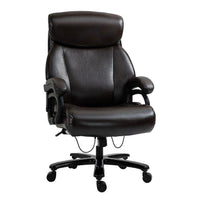 Ergonomischer Bürostuhl Braun mit Wippfunktion & PU-Leder
