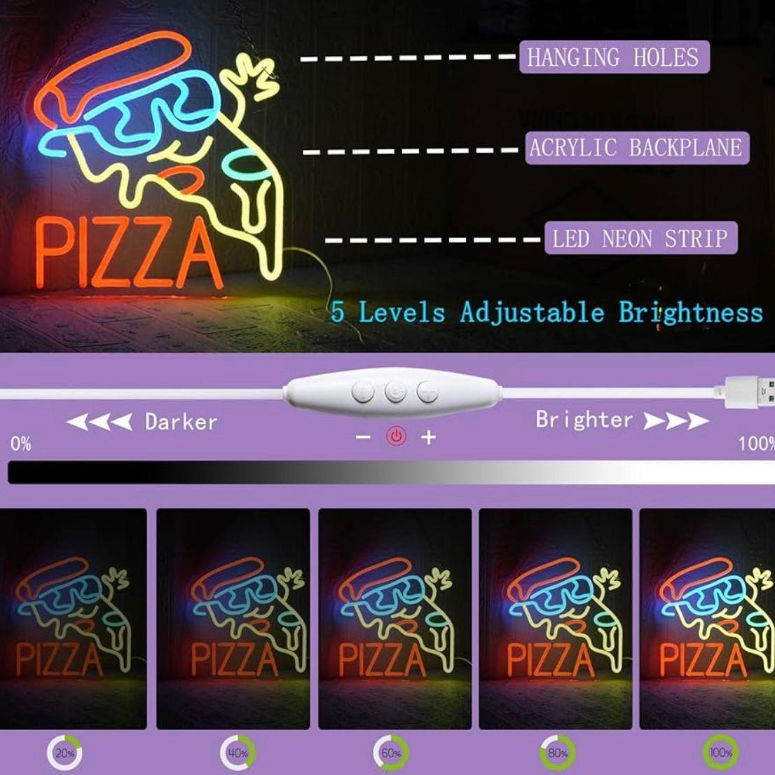 LED Neon Schild Pizza