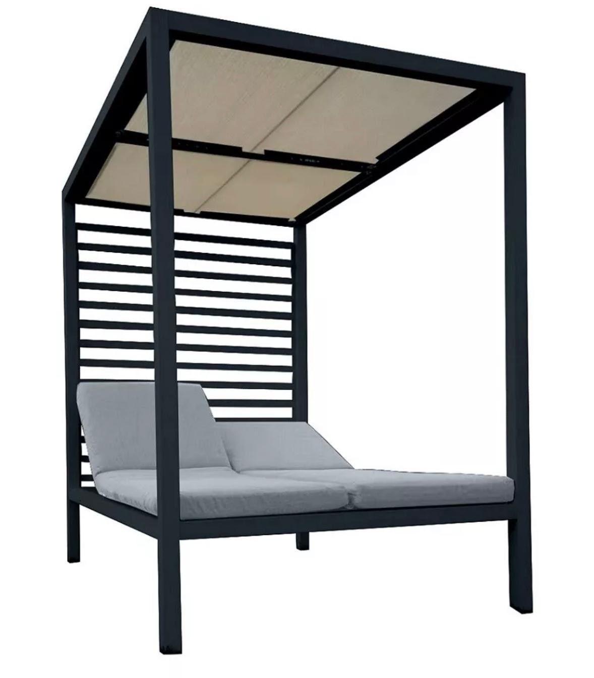 Liegepavillon Garten Pavillon Relaxliege Aluminium