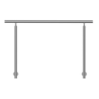Edelstahl Treppengeländer 150cm verstellbar