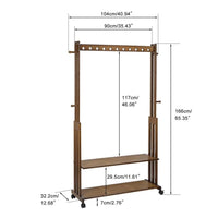 Kleiderständer Bambus Vintage Garderobe