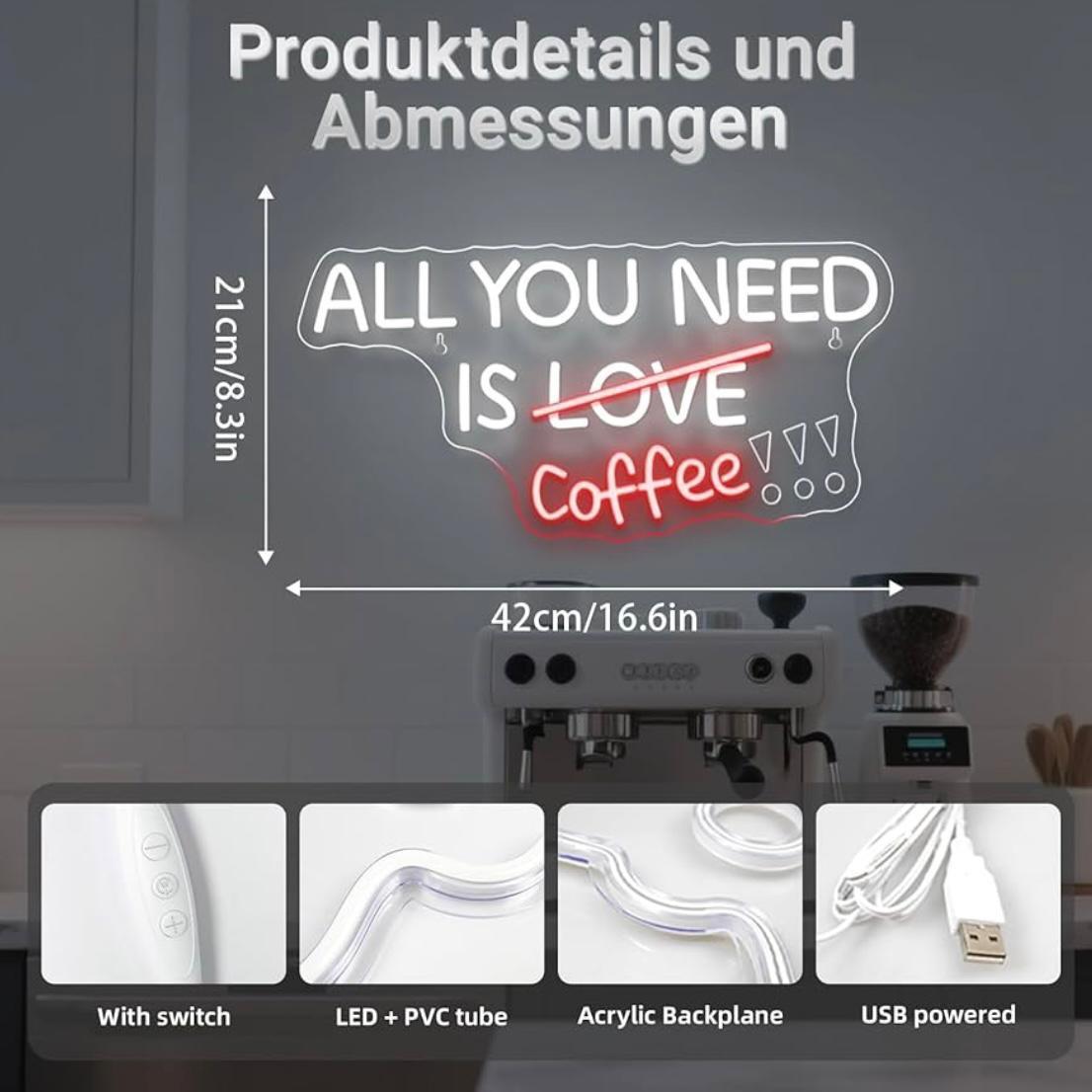 LED Neon Schild Coffee