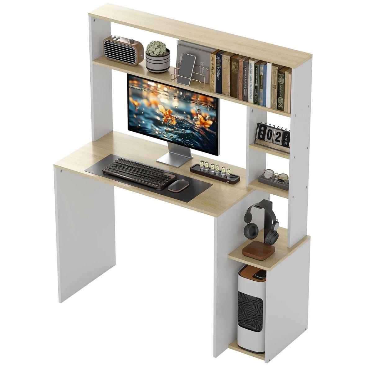 Computertisch mit Regalaufsatz