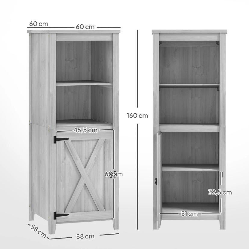 Gartenschrank Holz 160cm Geräteschrank Schrank