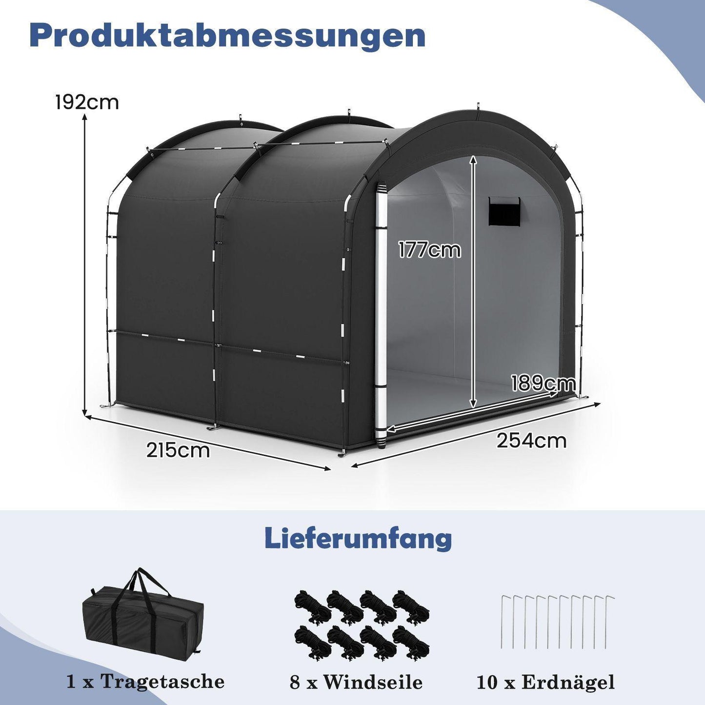 Fahrradgarage Zelt 8 Fahrräder