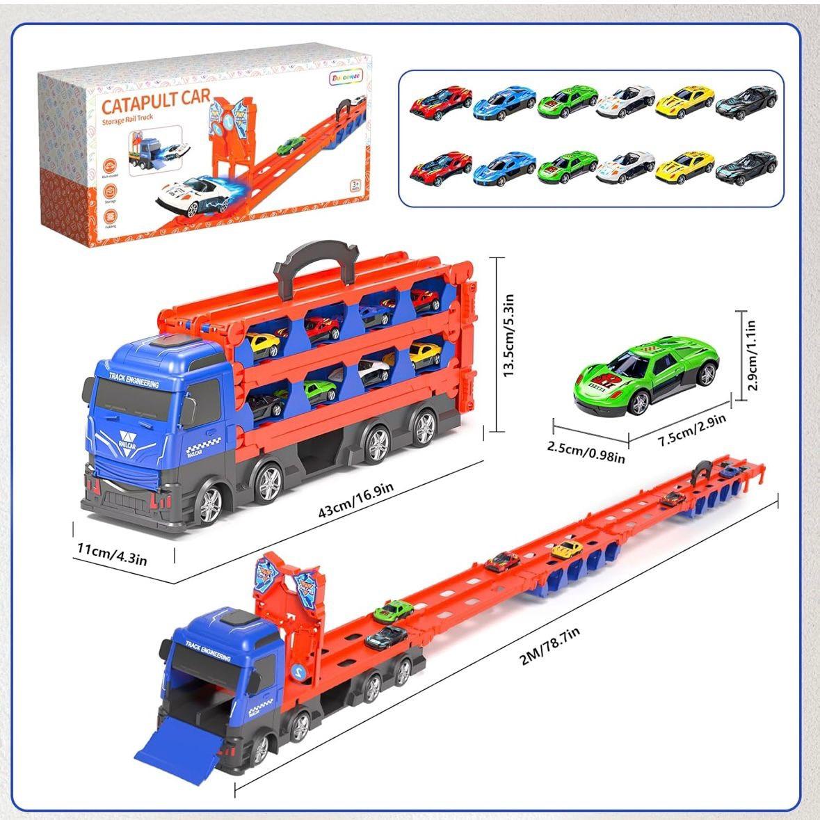 Katapultbahn-Autotransporter Spielset