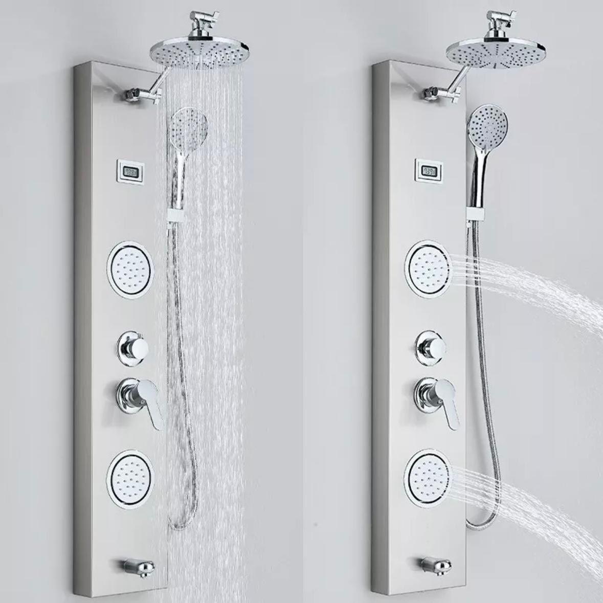 Edelstahl Duschpaneel mit Regendusche & Massagejets