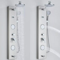 Edelstahl Duschpaneel mit Regendusche & Massagejets