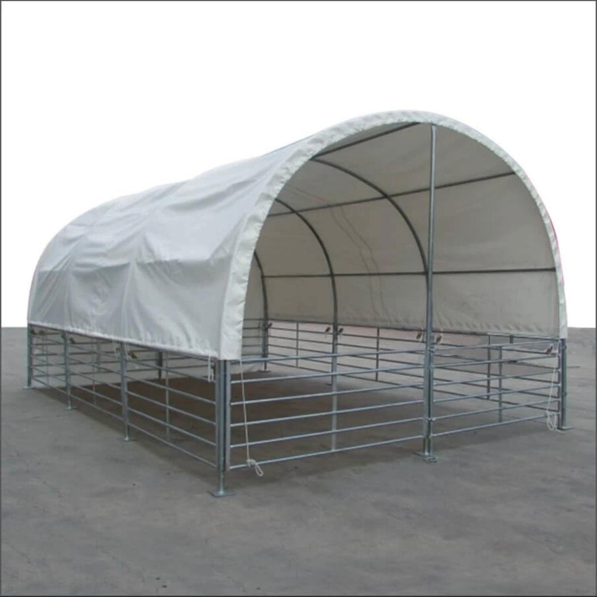 Mobiler Weideunterstand 4×6m Pferde Stallzelt