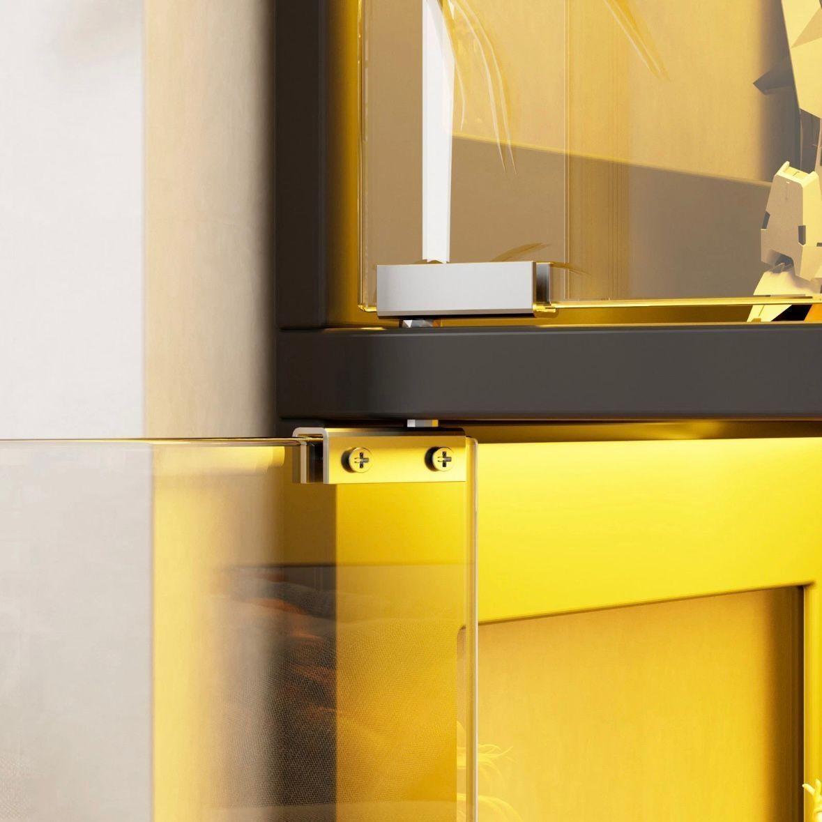 LED Glasvitrine schwarz