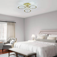 Kristall-LED-Deckenleuchte Modernes Ringdesign